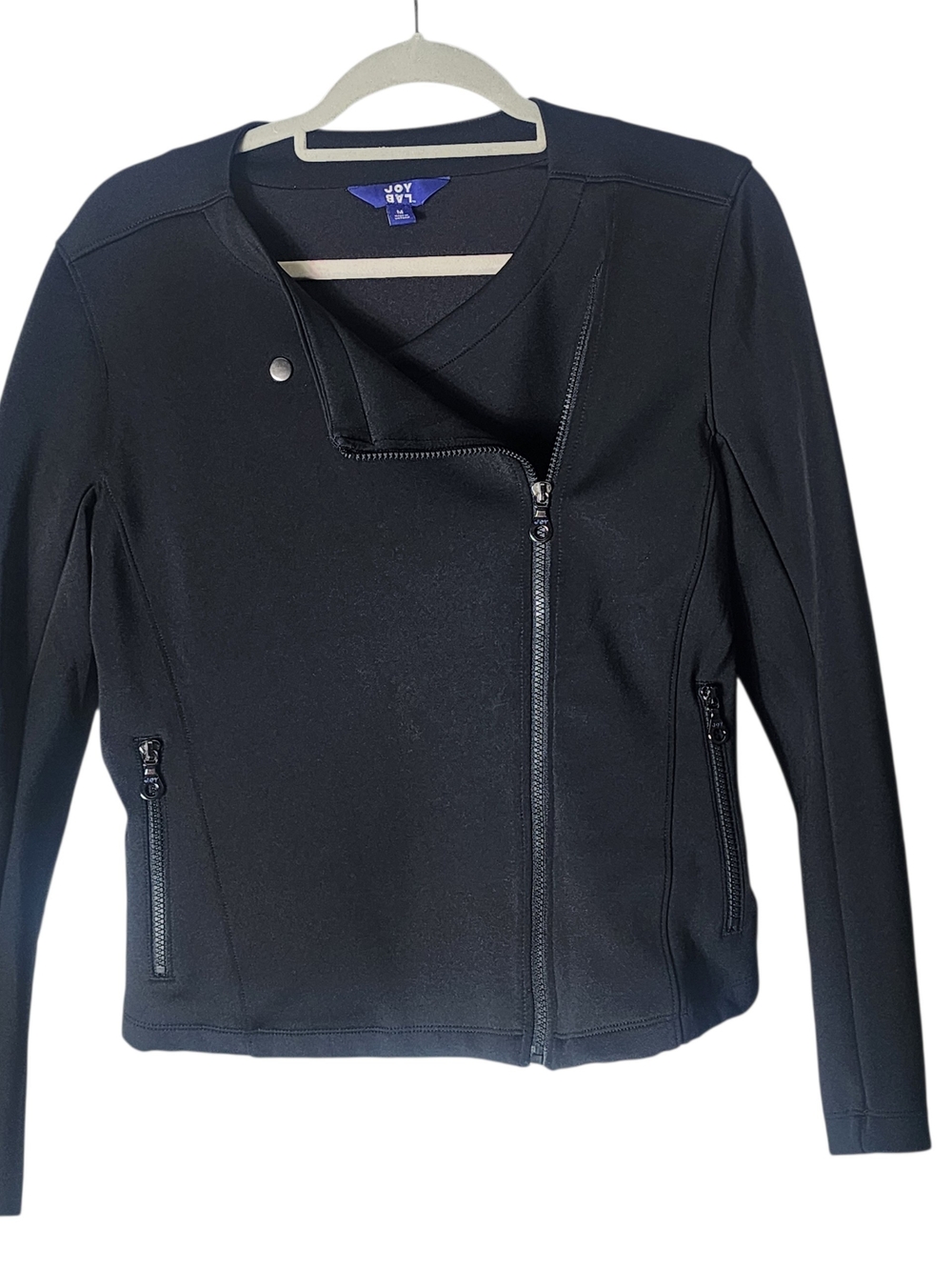 JoyLab Black Asymmetrical Moto Jacket